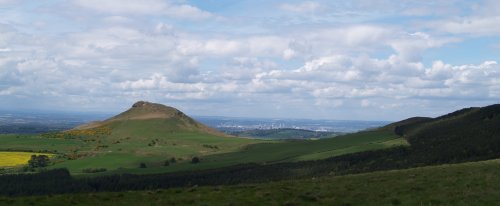 First sight of Roseberry Topping in the distance.