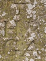 Boundary marker stone J?/HR/GA.