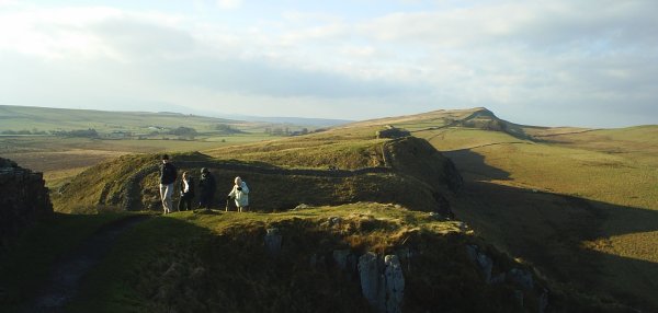 Hadrian's Wall between Mile Castle and Housesteads Fort.