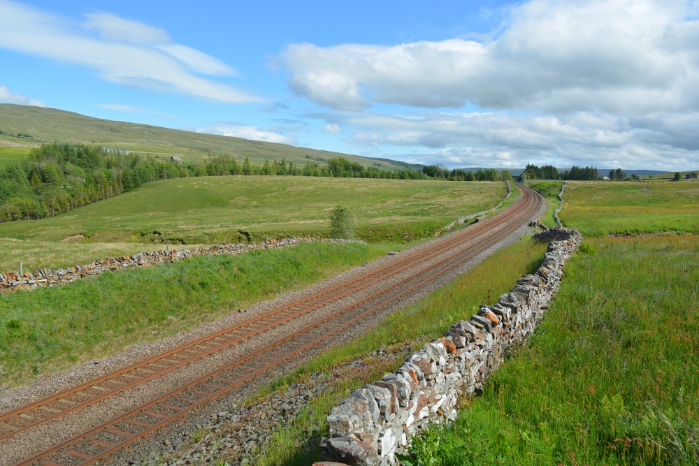 Looking South from Cotegill Bridge Aisgill Ais Gill Moor Road Carlisle-Settle Railway Line
