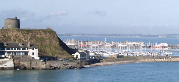 The Martello Tower above Howth Harbour, north County Dublin, Ireland