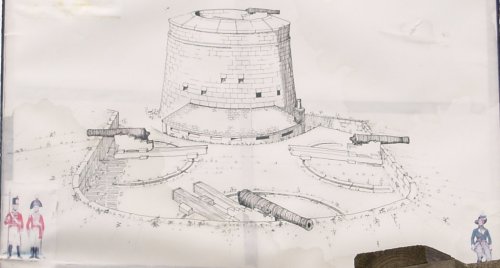 The Martello Towers were built in the 1790's by the British to help thwart a Napoleonic invasion from France.
