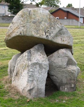 The prehistoric tomb of Ballybrack Dolmen.