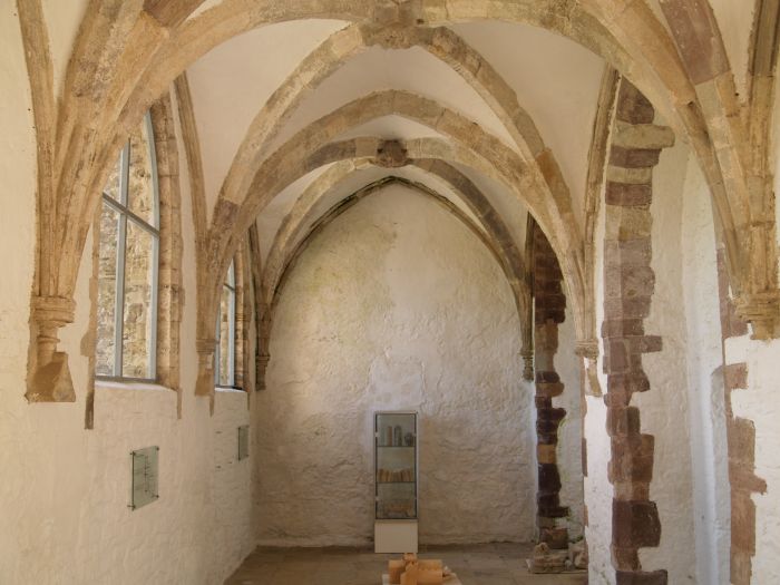 The lovely stone ribbed vaulting of the Lady Chapel Tintern Abbey, Wexford, Ireland