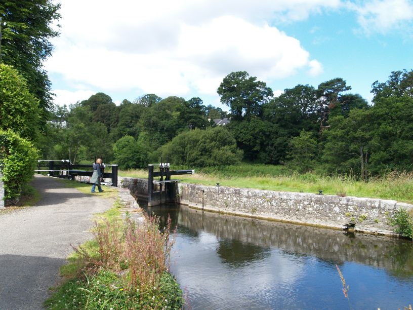 The Higher Tinnahinch Lock on the Barrow Navigation Walk from Graiguenamanagh to St Mullins, Co. Kilkenny