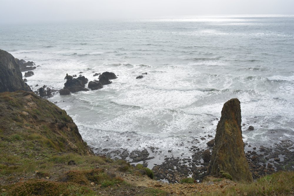 The coast below the ruins of Tankardstown Mine Copper Coast Drive, Co. Waterford Geopark, Ireland