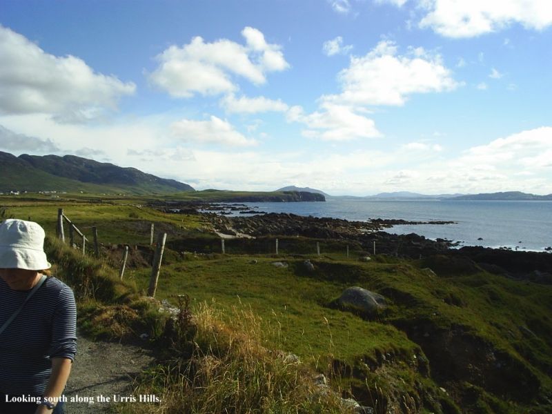 The coast near Urris, looking south. The coast near Urris, looking south.