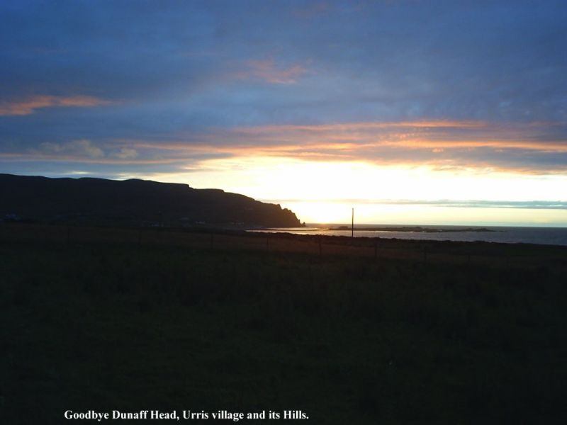 Sunset over Dunaff Head. Sunset over Dunaff Head.