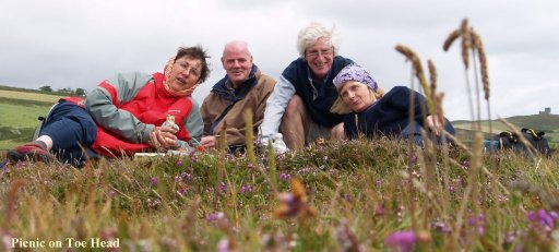 The 'gang' at Toe Head, Pam, Ian, Phil and Molly.