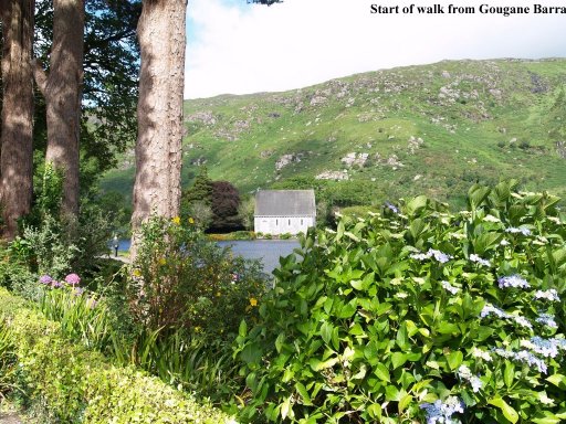 The church on the 'island' in the lake at Gougane Barra.