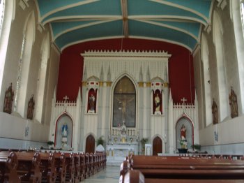 The interior of the Catholic Church of St. Columcille - Inistioge, County Kilkenny, Ireland