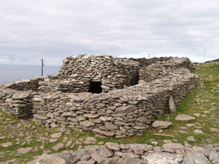 the Fahan prehistoric beehive huts - Dingle Peninsular, Co. Kerry, West of Ireland