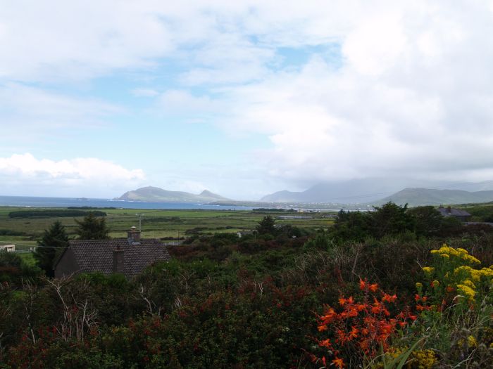 Mount Brandon mountain range and Ballydavid Head, viewed from Ballyferriter - Dingle Peninsular, Co. Kerry, West of Ireland