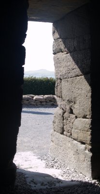 The doorway of the Gallarus Oratory - Early Christian sites, Dingle Peninsular, Co. Kerry, West of Ireland