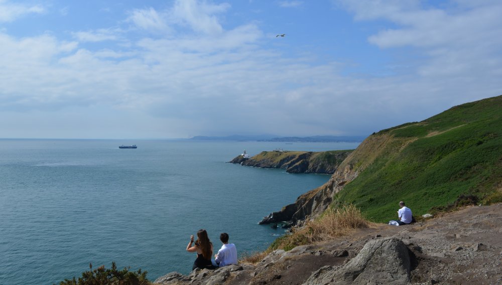 Looking towards the Bailey Lighthouse on the Howth Cliff Walk Howth Cliff Walk