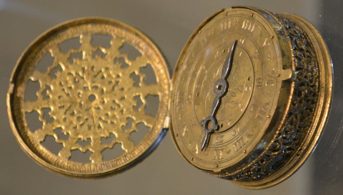An example from the late 16th century of the earliest watch designs Irish Museum of Time, clock museum in Waterford, Ireland