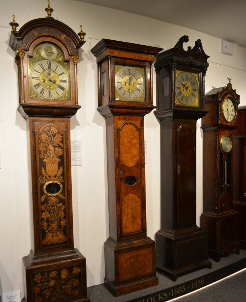 A selection of Irish longcase clocks Irish Museum of Time, clock museum in Waterford, Ireland