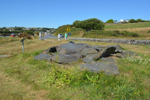 Geopark geological garden at Bunmahon displays a variety of rocks and explains their formation 350 to 400 million years ago Copper Coast Drive, Co. Waterford Geopark, Ireland