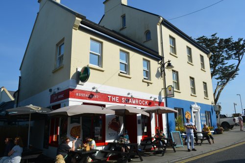 The Shamrock Bar on Main Street for live traditional music Roundstone village, Connemara, Co. Galway, Ireland