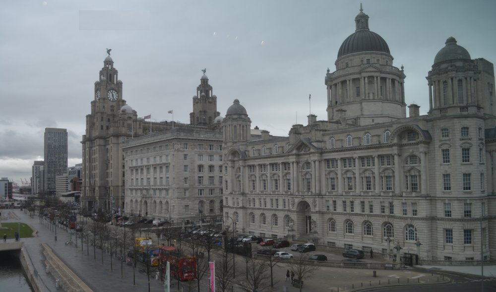 View of the 'Three Graces'  from the Museum of Liverpool