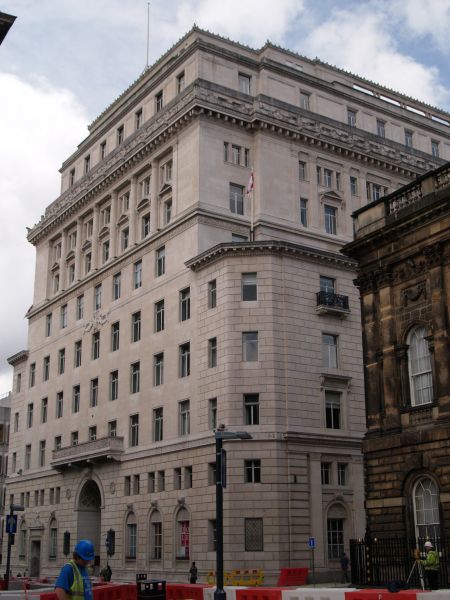 Martins Bank by the architect Herbert J. Rowse in Water Street, French classical style built in 1927-1932 Liverpool