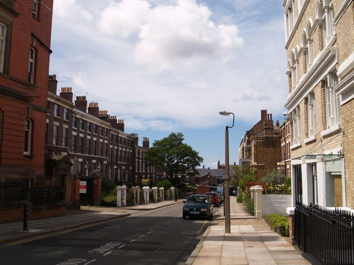 Hope Place - some houses have late Georgian doorways, attractive and expensive! Liverpool