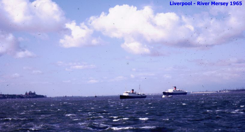 River Mersey Ferry Trip Scenes: Looking towards New Brighton River Mersey ships