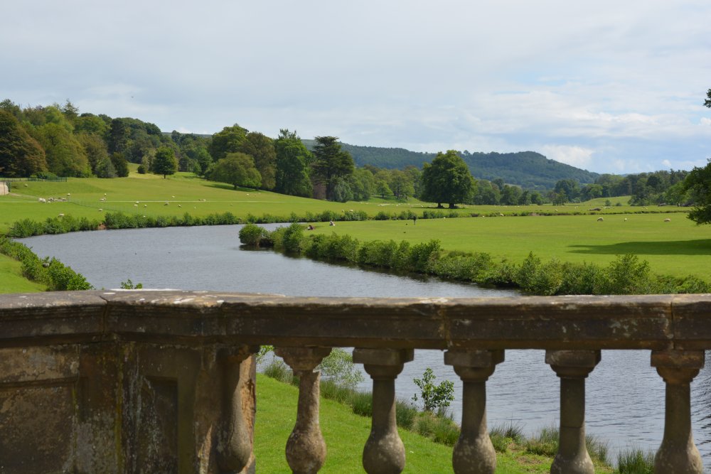 River Derwent near Chatsworth House Derbyshire Dales