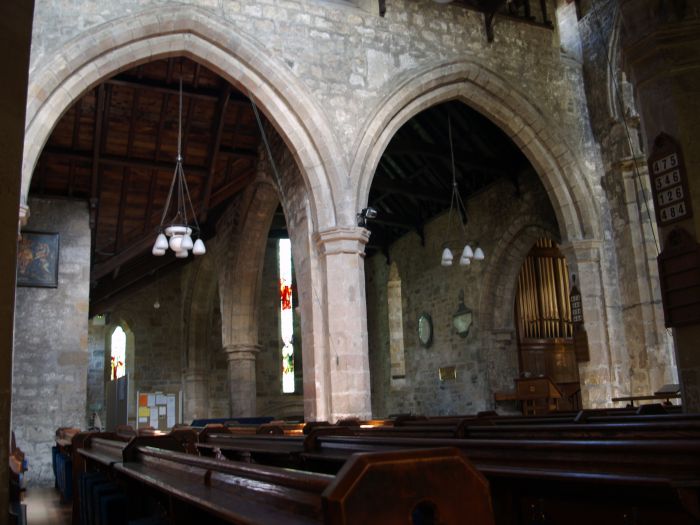 The north aisle and organ.