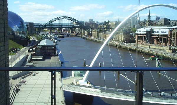 The Newcastle Bridges from the Baltic Arts Centre
