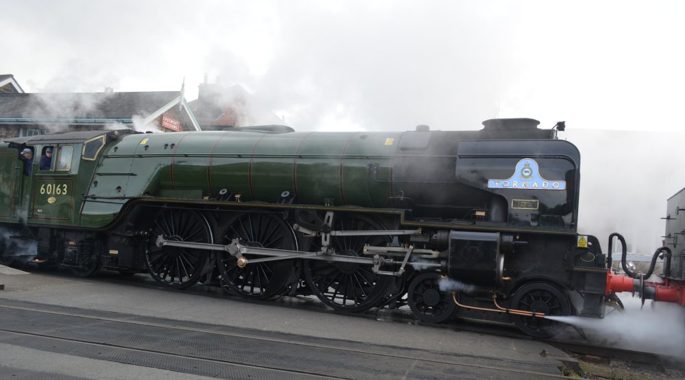 Departing from Grosmont for Pickering is 60163 TORNADO back at Grosmont station, (NYMR Steam Gala September 2021)