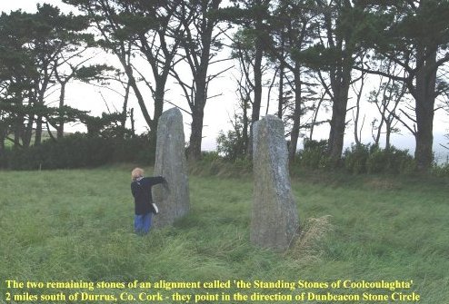Ireland 2. The standing stones of Coolcoulaghta and Dunbeacon stone ...