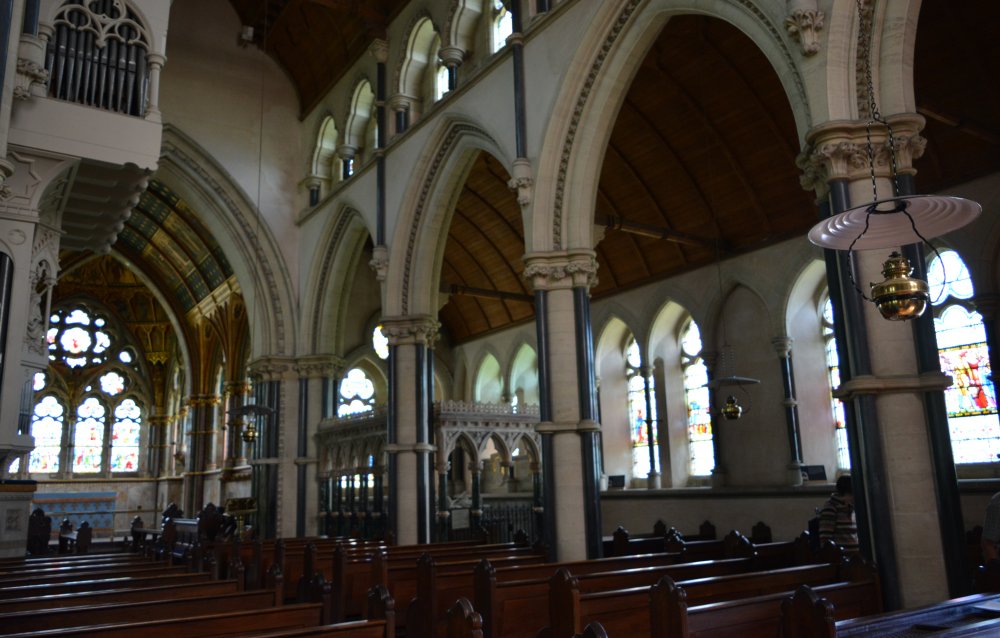 south aisle of the nave of St Mary's Church, Studley Royal