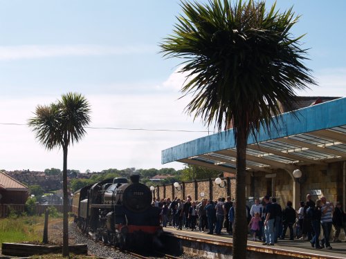 Arriving in Whitby Station.