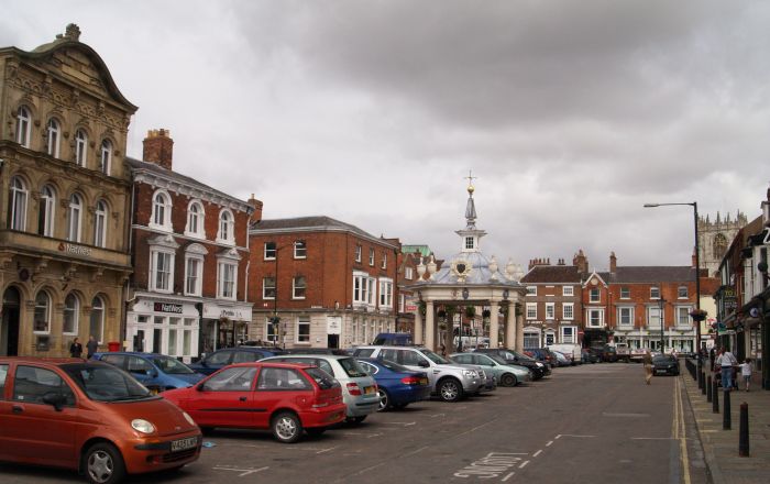 Beverley Town Centre: The Saturday Market area.