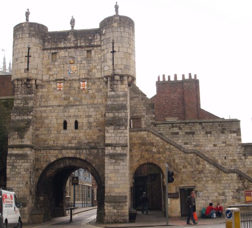 Bootham Bar is the start of High Petergate and has an early Norman outer archway and fragments of the original portcullis still exist!