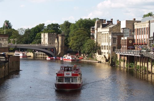 Go for a pleasant cruise-trip on the River Ouse. View of the Lendal Bridge (below) from the Ouse Bridge.