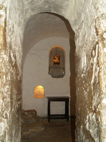The crypt below the nave of Ripon Cathedral is the surviving remnant of St Wilfrid's Church dating from AD 672.