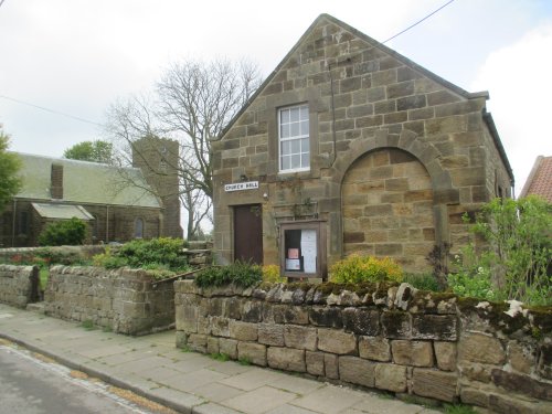 Church Hall A walk from Moorsholm Village to Kilton Castle, industrial archaeology, Cleveland, north-east England