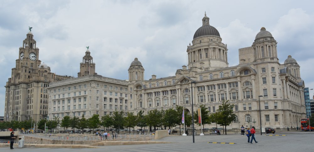 Three Graces Royal Liver Building Cunard building Port of Liverpool building Ex Mersey Docks & Harbour Board offices Pier Head Liverpool