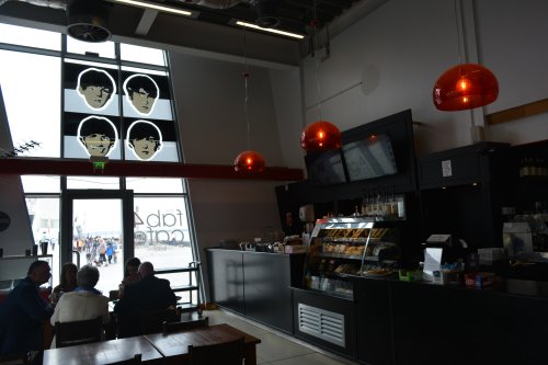 inside fab4 cafe Pier Head Liverpool
