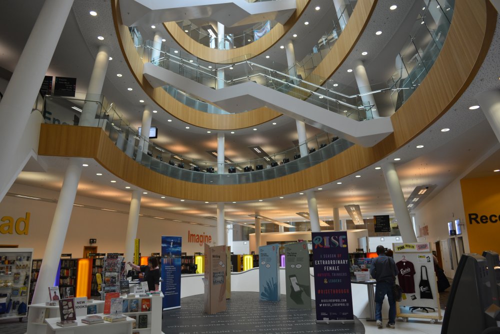 Interior view of Liverpool Central Library
