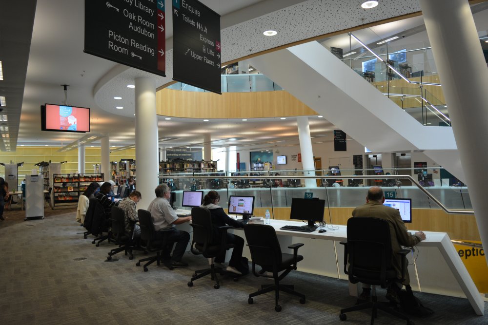 computer suite Liverpool Central Library