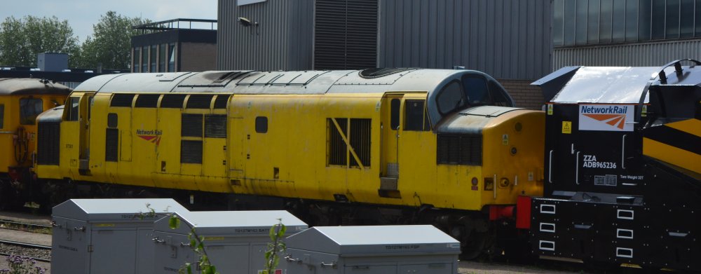Class 37 sub-class 97/3 97301 Network Rail yellow English Electric Type 3 Co-Co diesel locomotive