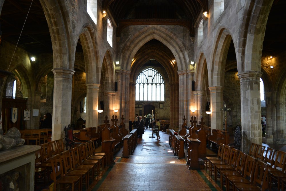 the nave of Parish Church of St Mary Wirksworth, Derbyshire