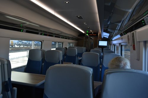 interior of the Mk5a coaches hauled by TPE Class 68 locomotives