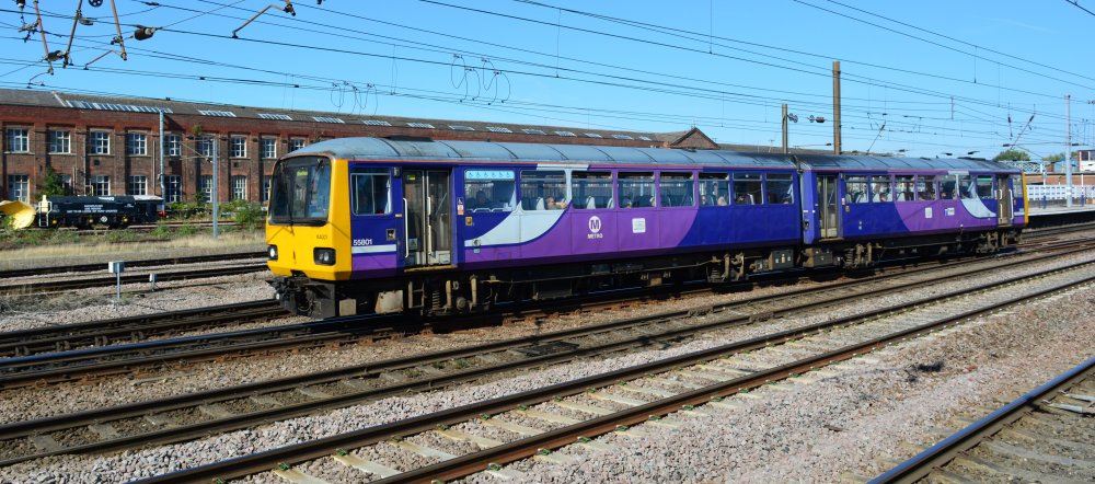 Class 144 DMU 144001 at Doncaster Northern service to Sheffield
