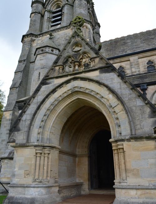 tower and south entrance of St Mary's Church, Studley Royal