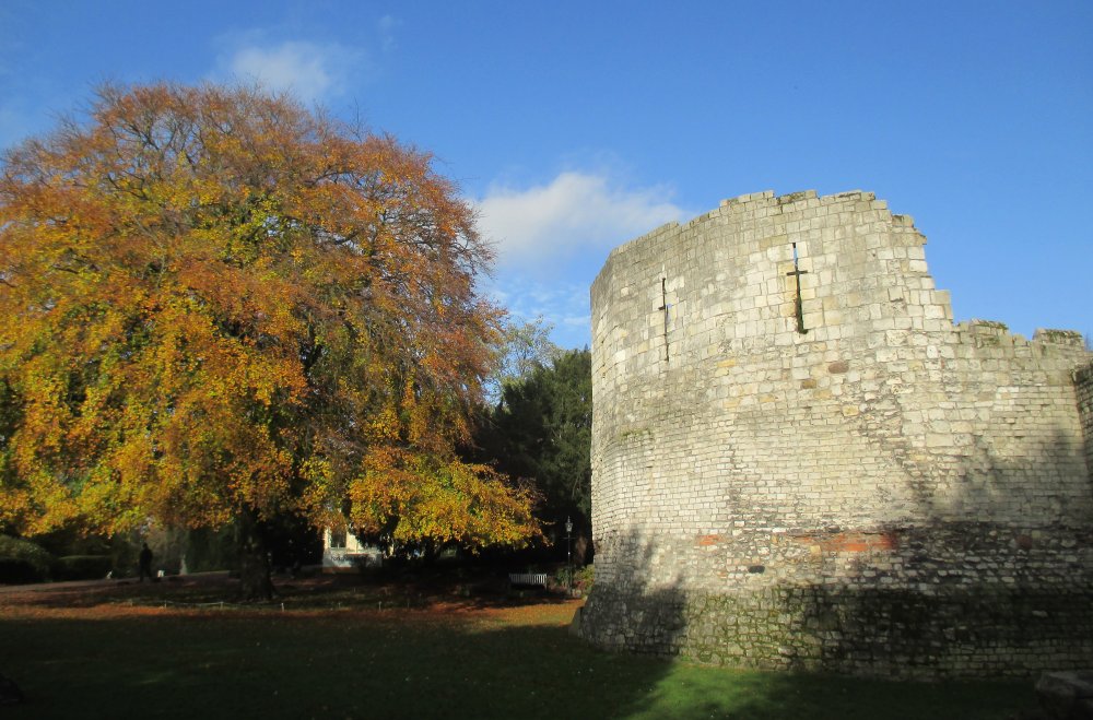 York's Multangular tower in Autumn.
