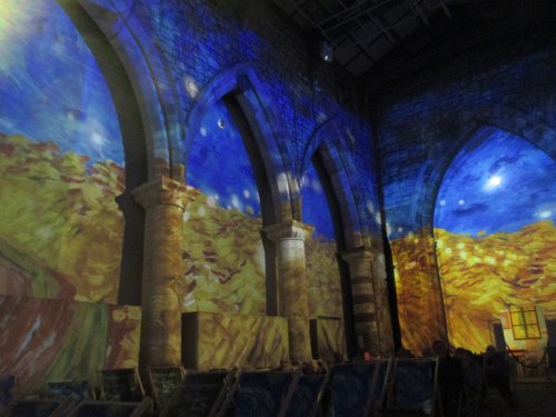 Van Gogh digital animation experience St Mary's Church, Castlegate, York